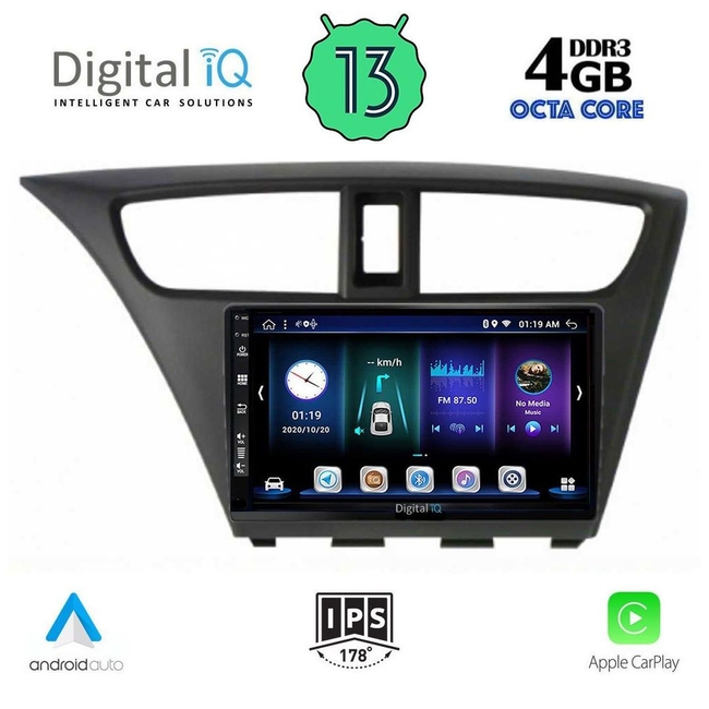 DIGITAL IQ BXD 6190_CPA (9inc) MULTIMEDIA TABLET for HONDA CIVIC  mod. 2012-2016