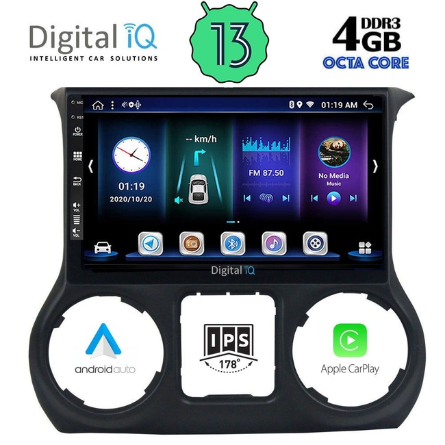 DIGITAL IQ BXD 6295_CPA (10inc) MULTIMEDIA TABLET for JEEP WRANGLER  mod. 2011-2014