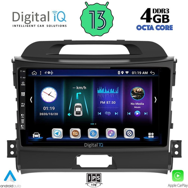 DIGITAL IQ BXD 6325_CPA (9inc) MULTIMEDIA TABLET for KIA SPORTAGE mod. 2010-2015