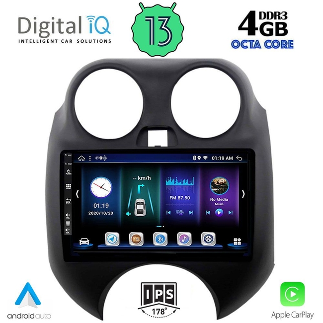 DIGITAL IQ BXD 6459_CPA (9inc) MULTIMEDIA TABLET for NISSAN MICRA mod. 2010-2014