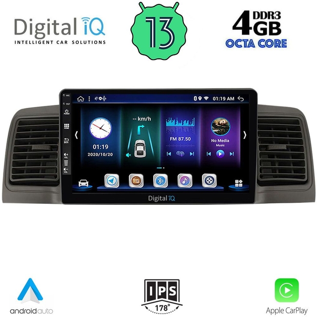 DIGITAL IQ BXD 6712_CPA (9inc) MULTIMEDIA TABLET for TOYOTA COROLLA mod. 2001-2006