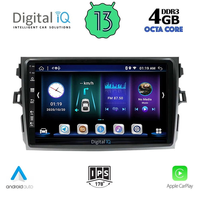 DIGITAL IQ BXD 6713_CPA (9inc) MULTIMEDIA TABLET for TOYOTA COROLLA 4D mod. 2006-2012