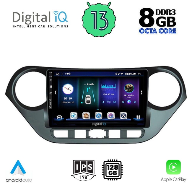 DIGITAL IQ BXD 8224_CPA (9inc) MULTIMEDIA TABLET for HYUNDAI i10 mod. 2014-2020