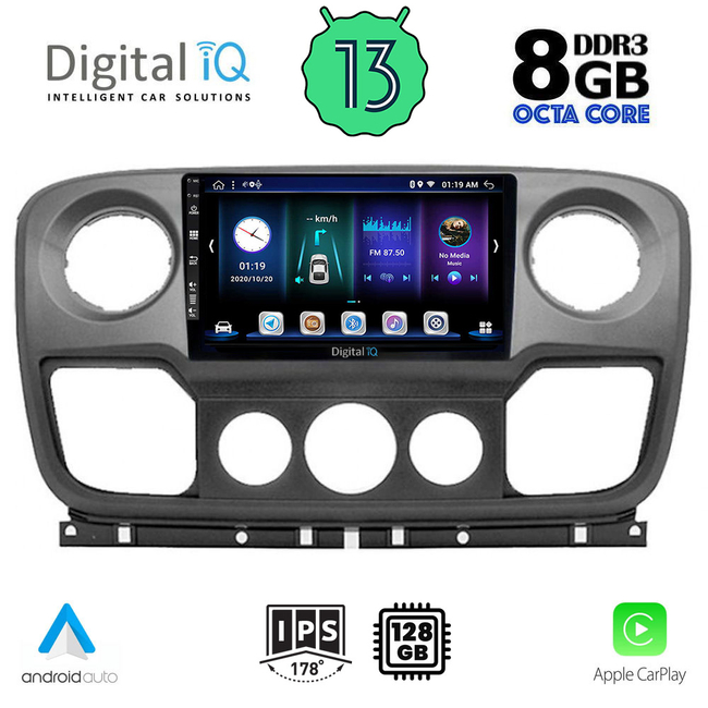 DIGITAL IQ BXD 8463_CPA (10inc) MULTIMEDIA TABLET for NISSAN NV400 - OPEL MOVANO - RENAULT MASTER mod. 2010-2020