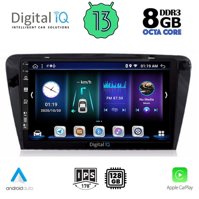 DIGITAL IQ BXD 8597_CPA (10inc) MULTIMEDIA TABLET for SKODA OCTAVIA 7 mod. 2013-2021