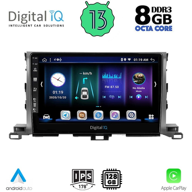 DIGITAL IQ BXD 8700_CPA (10inc) MULTIMEDIA TABLET for TOYOTA HIGHLANDER mod. 2014-2019