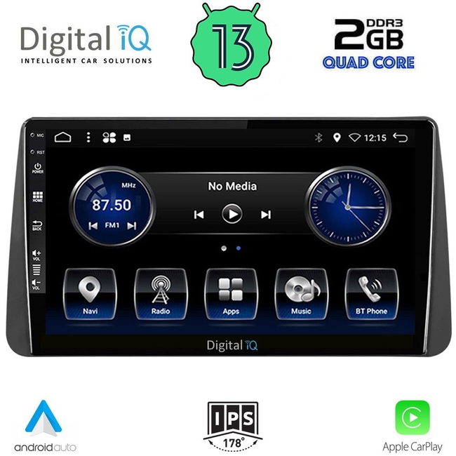 DIGITAL IQ BXH 3149_CPA DASH (9inc) MULTIMEDIA TABLET for FIAT TIPO mod. 2018-2023