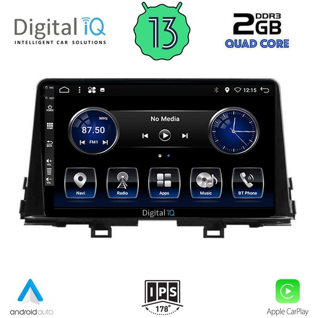 DIGITAL IQ BXH 3309_CPA (9inc) MULTIMEDIA TABLET for KIA PICANTO mod. 2017-2021