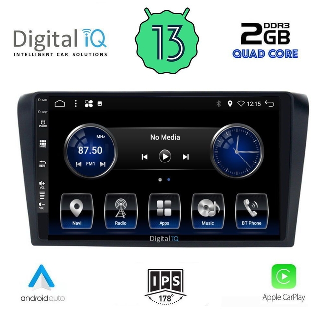 DIGITAL IQ BXH 3365_CPA (9inc) MULTIMEDIA TABLET for MAZDA 3 mod. 2003-2008