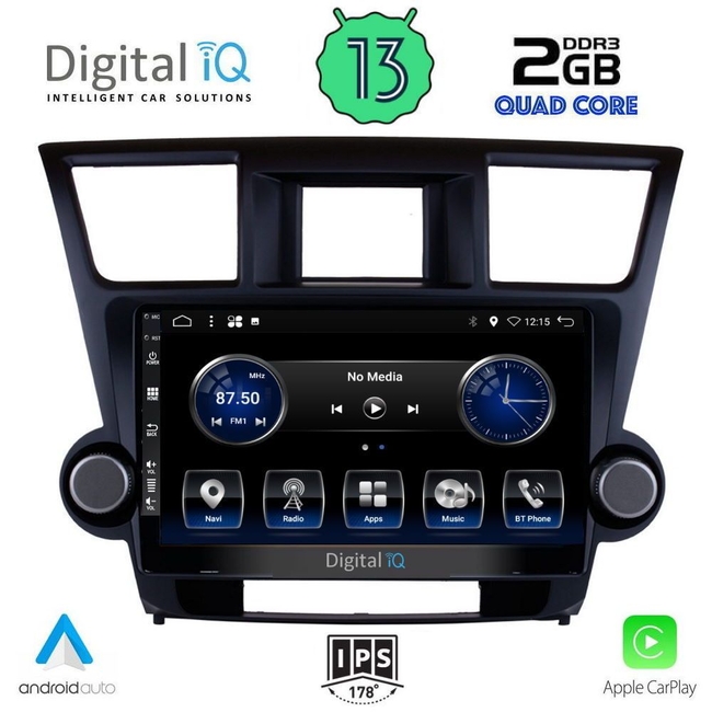 DIGITAL IQ BXH 3719_CPA (10inc) MULTIMEDIA TABLET for TOYOTA HIGHLANDER mod. 2008-2015