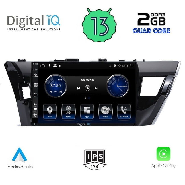 DIGITAL IQ BXH 3714_CPA (10inc) MULTIMEDIA TABLET for TOYOTA COROLLA mod. 2013-2016