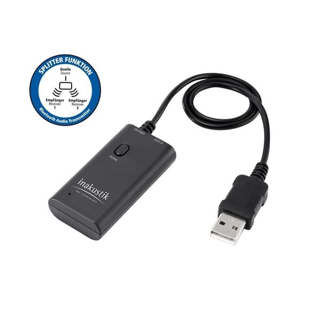Inakustik 00415009 Premium Bluetooth Audio Transmitter & Splitter