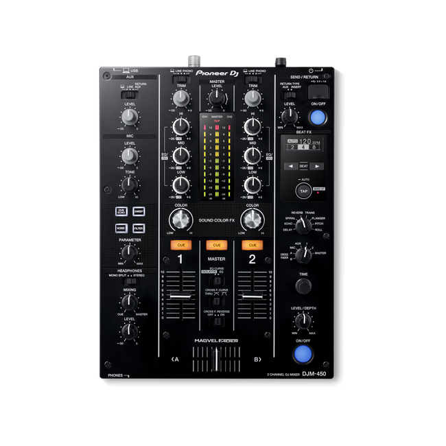 Pioneer DJM-450 Black - 2ch - USB (4573201240651)