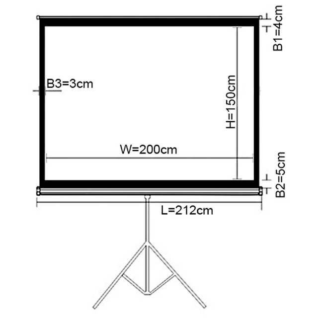 Brateck ESDC100 200x150 με τρίποδο 4:3