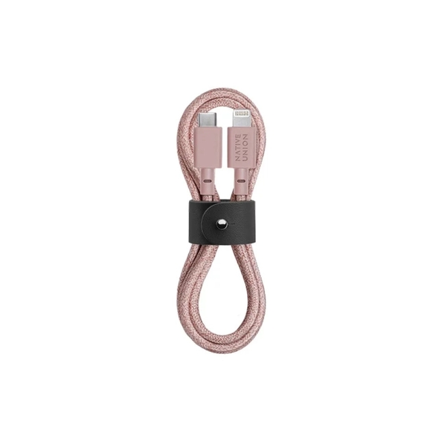 Native Union Belt Cable, USB C to Lightning - 1.2m (Rose) 4895200434771