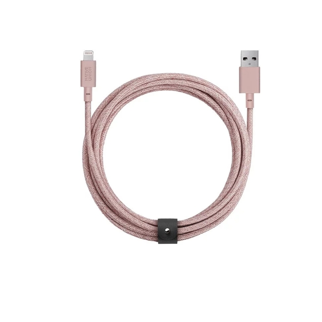 Native Union Belt Cable, USB A to Lightning - 3m (Rose) 4895200436621