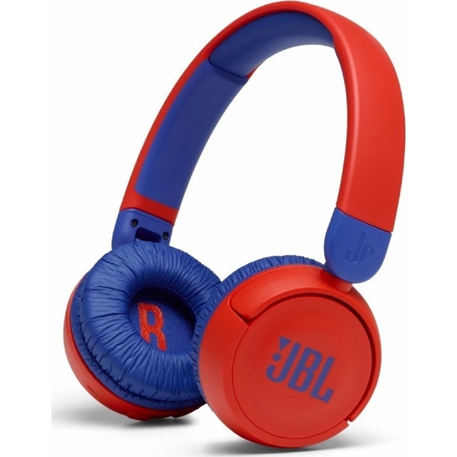 JBL JR310BT Red On-Ear Headphones for Kids, Universal, Safe Listening 