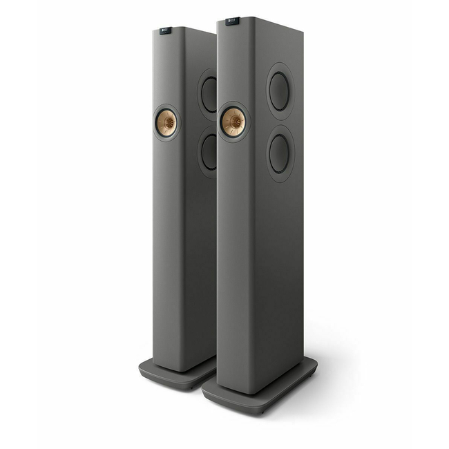 KEF LS60 Wireless HiFi Speakers (Titanium Grey)-637203048173-