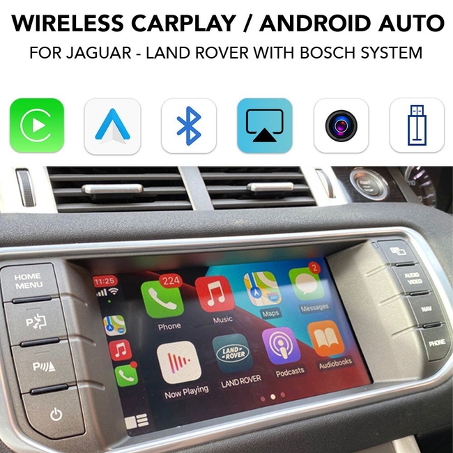 DIGITAL IQ LR 236 CPAA (CARPLAY / ANDROID AUTO BOX for JAGUAR - LAND ROVER mod.2011-2017 with BOSCH System)