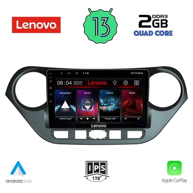 LENOVO LVD 4224_CPA (9inc) MULTIMEDIA TABLET for HYUNDAI i10 mod. 2014-2020