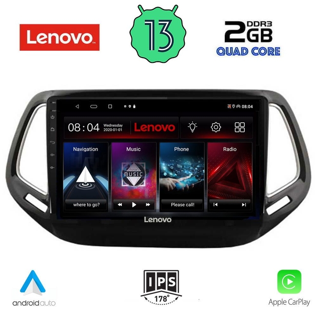 LENOVO LVD 4278_CPA (10inc) MULTIMEDIA TABLET for JEEP COMPASS mod. 2016-2021