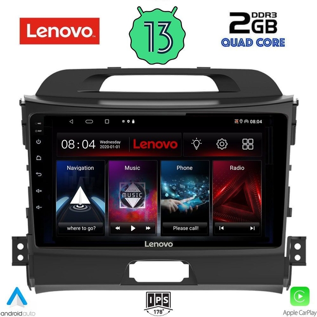 LENOVO LVD 4325_CPA (9inc) MULTIMEDIA TABLET for KIA SPORTAGE mod. 2010-2015