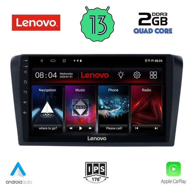 LENOVO LVD 4365_CPA (9inc) MULTIMEDIA TABLET for MAZDA 3 mod. 2003-2008