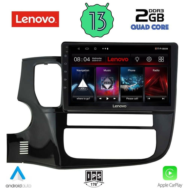 LENOVO LVD 4443_CPA (9inc) MULTIMEDIA TABLET for MITSUBISHI OUTLANDER mod. 2013-2020