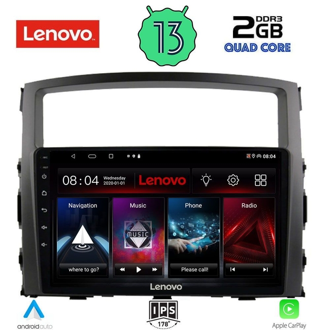 LENOVO LVD 4446_CPA (9inc) MULTIMEDIA TABLET for MITSUBISHI PAJERO mod. 2006-2013