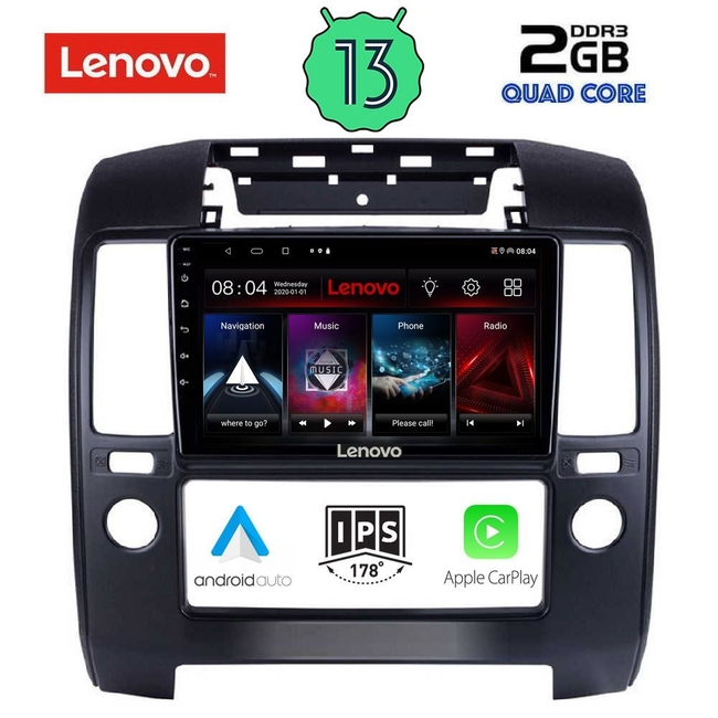 LENOVO LVD 4454_CPA A/C (9inc) MULTIMEDIA TABLET for NISSAN NAVARA D40 mod. 2006-2011 με A/C