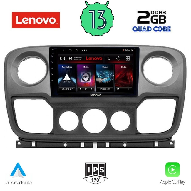 LENOVO LVD 4463_CPA (10inc) MULTIMEDIA TABLET for NISSAN NV400 - OPEL MOVANO - RENAULT MASTER mod. 2010-2020