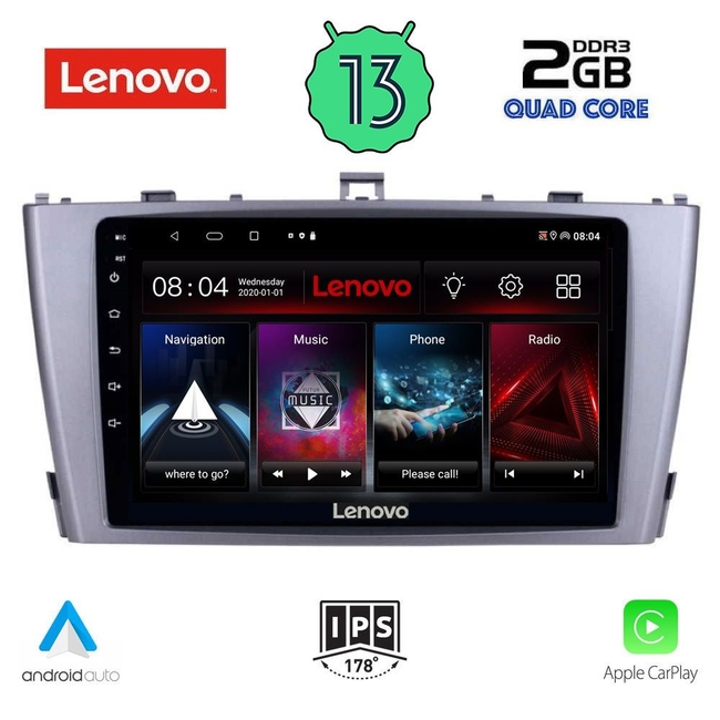 LENOVO LVD 4705_CPA (9inc) MULTIMEDIA TABLET for TOYOTA AVENSIS (T27) mod. 2009-2015