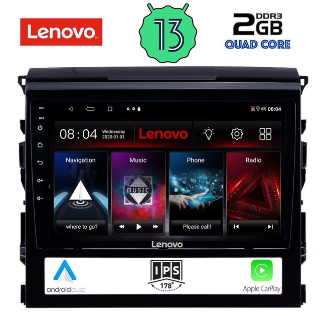 LENOVO LVD 4725_CPA (9inc) MULTIMEDIA TABLET for TOYOTA LANDCRUISER mod. 2016-2019