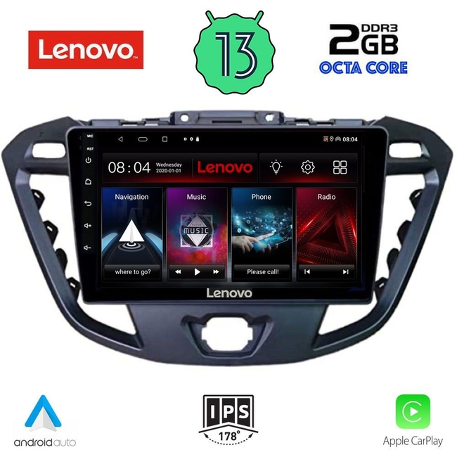 LENOVO LVF 7177_CPA (9inc) MULTIMEDIA TABLET for FORD TRANZIT CUSTOM | TORNEO CUSTOM mod. 2013-2019