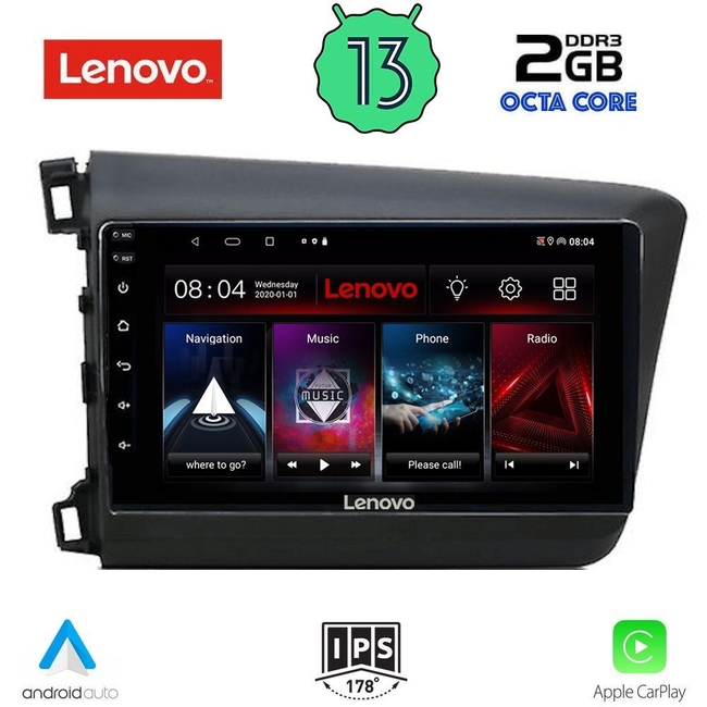 LENOVO LVF 71904D_CPA (9inc) MULTIMEDIA TABLET for HONDA CIVIC  4Doors mod. 2012-2016