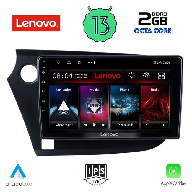 LENOVO LVF 7205_CPA (9inc) MULTIMEDIA TABLET for HONDA INSIGHT mod. 2009-2014