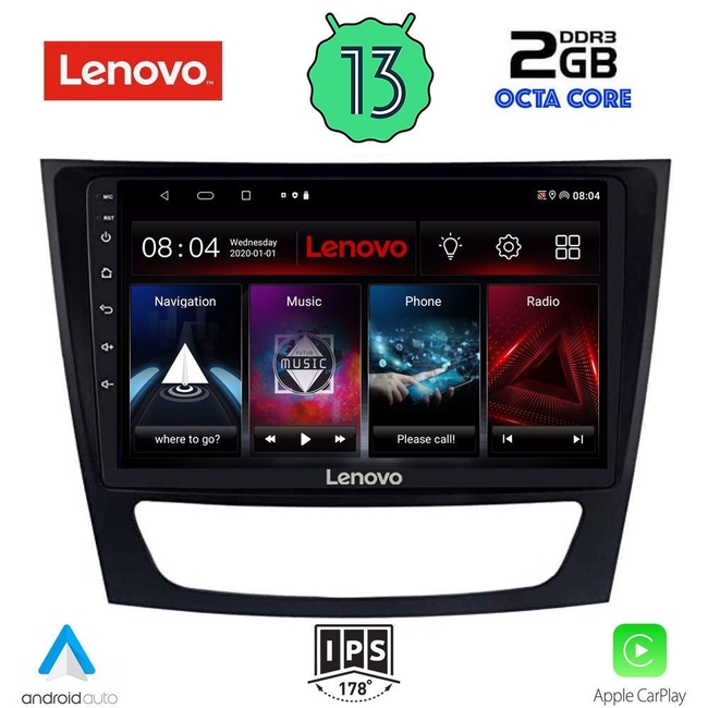 LENOVO LVF 7408_CPA (9inc) MULTIMEDIA TABLET for MERCEDES E (W211) – CLS (W219) mod. 2003-2009