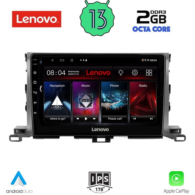 LENOVO LVF 7700_CPA (10inc) MULTIMEDIA TABLET for TOYOTA HIGHLANDER mod. 2014-2019