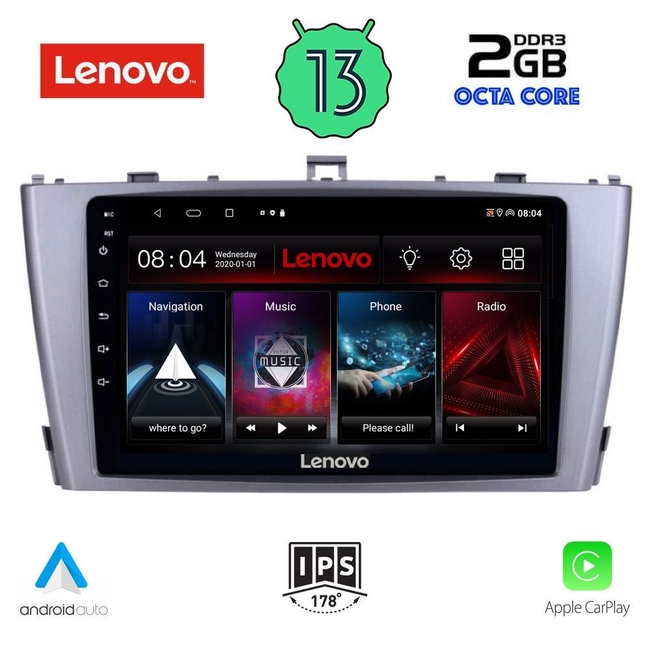 LENOVO LVF 7705_CPA (9inc) MULTIMEDIA TABLET for TOYOTA AVENSIS (T27) mod. 2009-2015