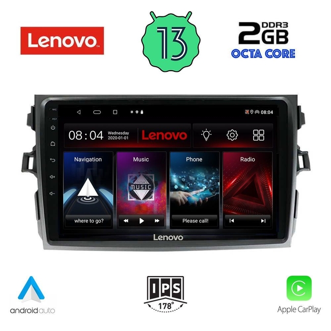 LENOVO LVF 7713_CPA (9inc) MULTIMEDIA TABLET for TOYOTA COROLLA 4D mod. 2006-2012