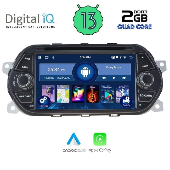 DIGITAL IQ MSD 055_CPA (7" DECK) MULTIMEDIA for FIAT TIPO mod. 2015-2019