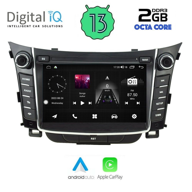 DIGITAL IQ MSF 326_CPA (7'' DECK) MULTIMEDIA for HYUNDAI i30 mod. 2012-2017