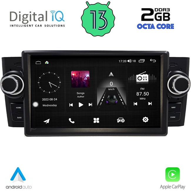 DIGITAL IQ MSF 363_CPA (7'' DECK) MULTIMEDIA for FIAT GRANDE PUNTO mod. 2005-2012