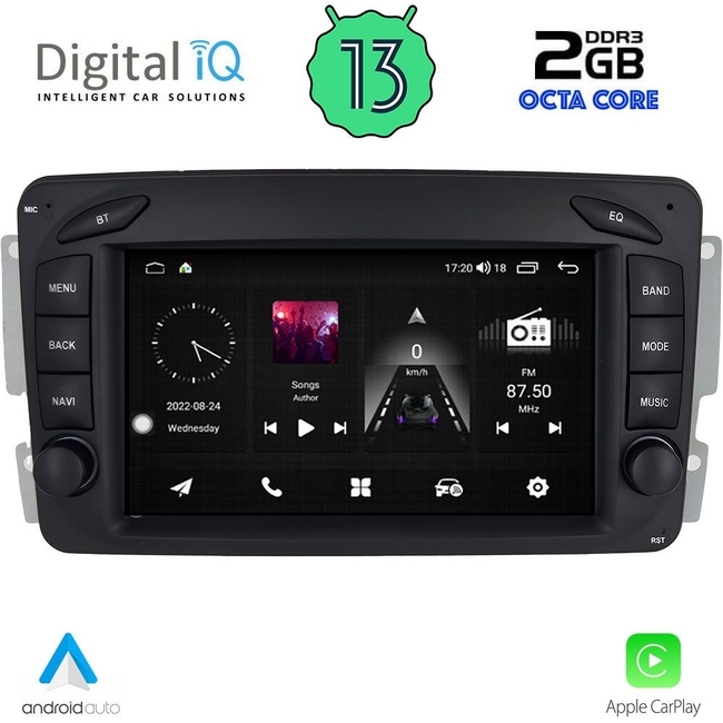 DIGITAL IQ MSF 371_CPA (7” DECK) MULTIMEDIA for MERCEDES C (W203) mod. 1999-2004