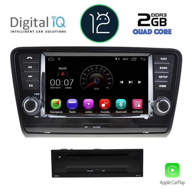 DIGITAL IQ MSM 306_CP (8'' DVD) MULTIMEDIA for SKODA OCTAVIA 7 mod. 2013-2021