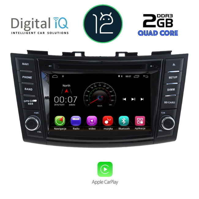 DIGITAL IQ MSM 379_CP (7'' DVD) MULTIMEDIA OEM SUZUKI SWIFT mod. 2011-2016