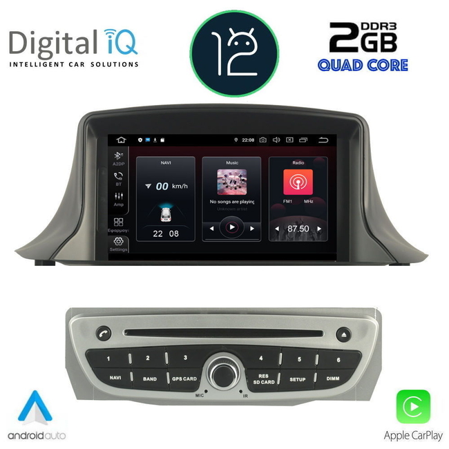 DIGITAL IQ MSR 445_CPA (7" DVD) MULTIMEDIA for RENAULT MEGANE 3 mod. 2009-2016