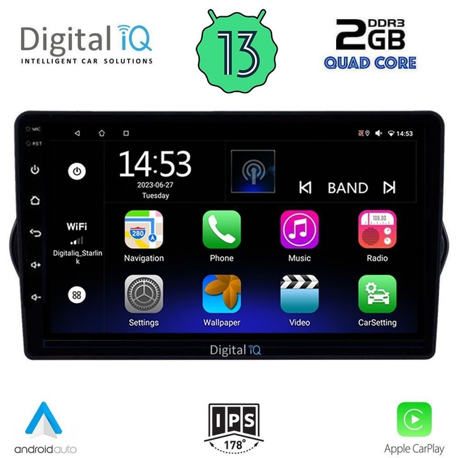 DIGITAL IQ RSB 2148_CPA (9inc) MULTIMEDIA TABLET for FIAT TIPO mod. 2015-2023