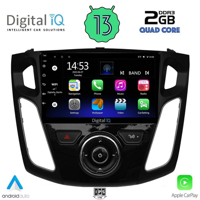 DIGITAL IQ RSB 2157_GPS (9inc) MULTIMEDIA TABLET for FORD FOCUS mod. 2011-2018