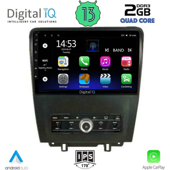 DIGITAL IQ RSB 2165_CPA (9inc) MULTIMEDIA TABLET for FORD MUSTANG mod. 2010-2015